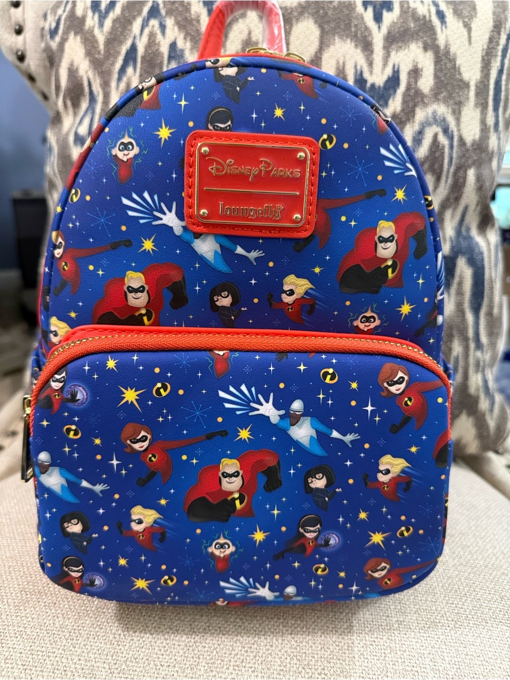 Loungefly Disney Parks Incredibles Blue and Red Kids Mini Backpack